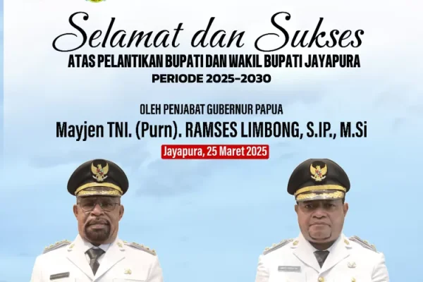 Bupati dan Wakil Bupati Jayapura Periode 2025-2030